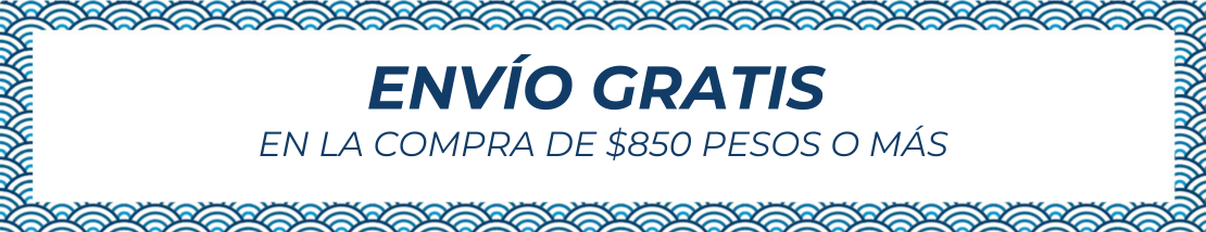 Envío gratis en la compra de $850 pesos o más.